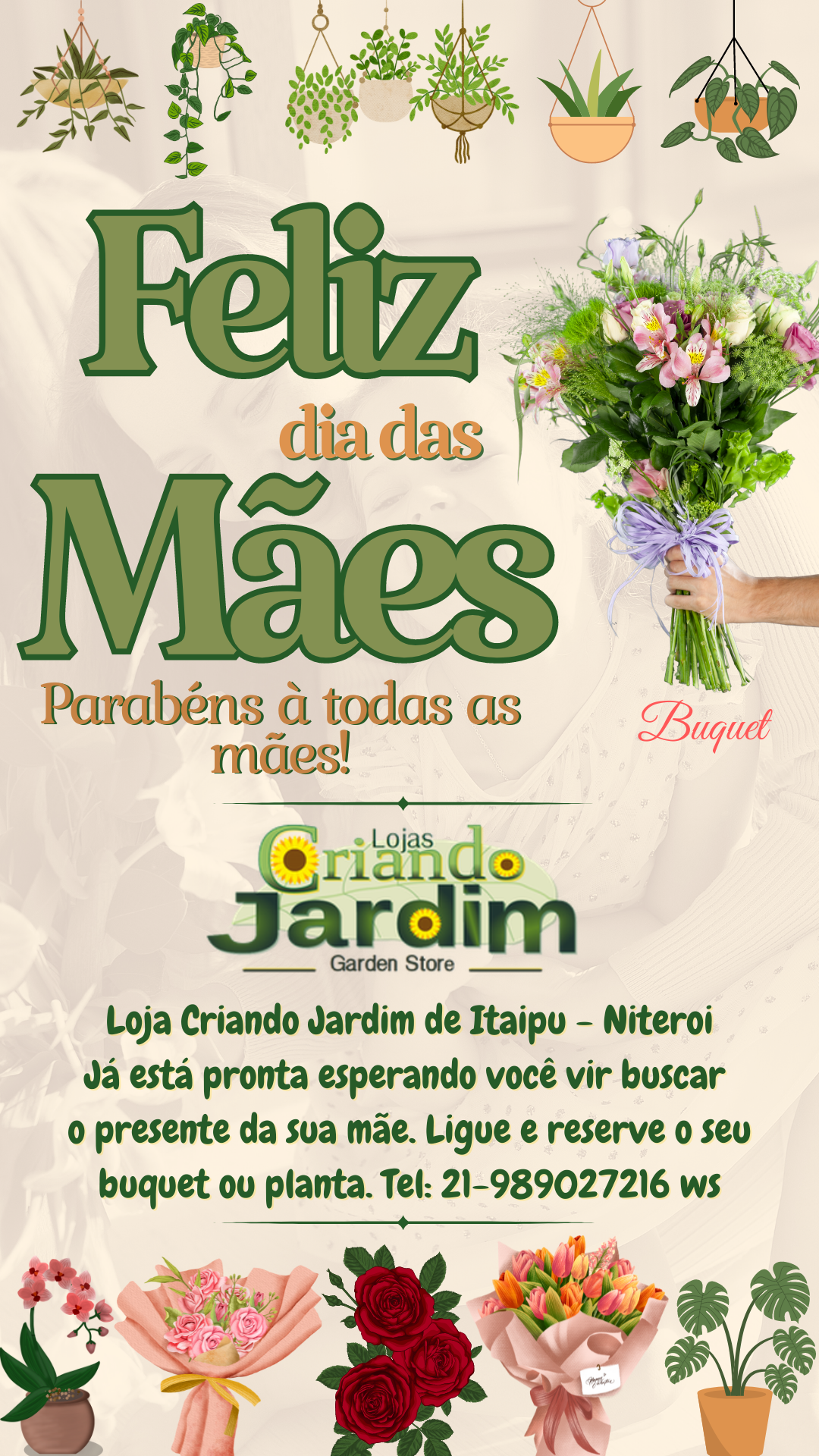 Feliz dia das mães